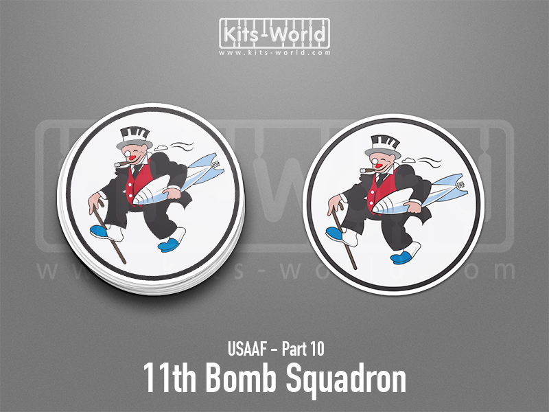 Kitsworld SAV Sticker - USAAF - 11th Bomb Squadron Height: 100 mm 